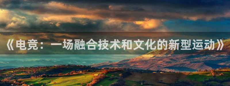 im电竞苹果：《电竞：一场融合技术和文化的新型运动》
